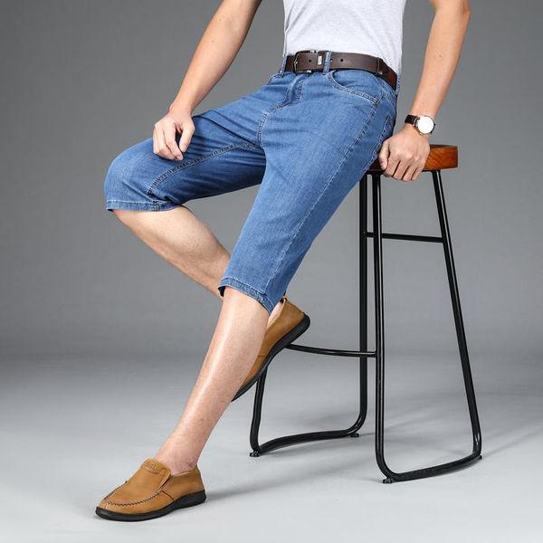 men's jeans summer thin slim-fit denim shorts business casual fashion all-match stretch loose cropped short male 38 40, Blue
men's jeans summer thin slim-fit denim shorts business casual fashion all-match stretch loose cropped short male 38 40, Blue
