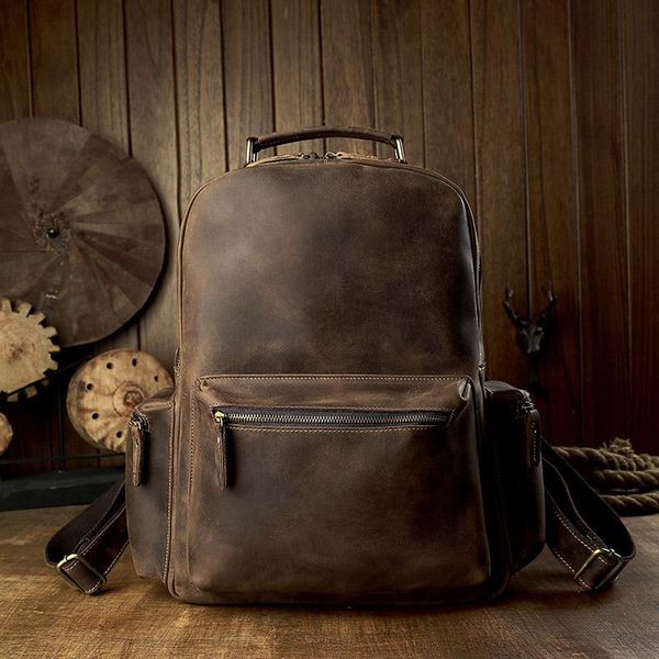 handmade simple cowhide backpack men's fashion trend crazy horse leather japanese and korean computer
handmade simple cowhide backpack men's fashion trend crazy horse leather japanese and korean computer