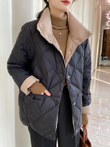 women's down & parkas ailegogo winter women loose 90% white duck short coat casual single breasted warm jacket light windproof outwear, Black
women's down & parkas ailegogo winter women loose 90% white duck short coat casual single breasted warm jacket light windproof outwear, Black