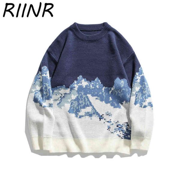 riinr 2021 snow mountain knitted streetwear mens womens hip hop harajuku pullover knit fashion sweater men, White;black
riinr 2021 snow mountain knitted streetwear mens womens hip hop harajuku pullover knit fashion sweater men, White;black