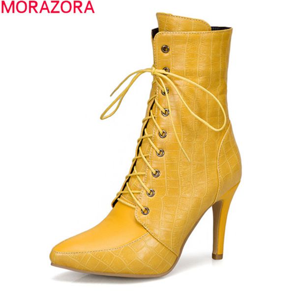 morazora large size 34-50 women boots stiletto heels pointed toe ankle boots autumn winter lace up ladies shoes 210506, Black
morazora large size 34-50 women boots stiletto heels pointed toe ankle boots autumn winter lace up ladies shoes 210506, Black