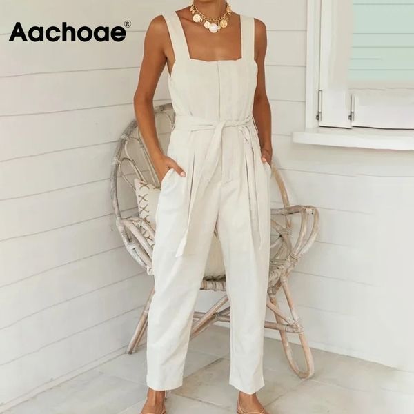 aachoae women casual solid full length jumpsuit sleeveless office wear cargo pants with belt pockets fashion jump suit summer 210413, Black;white
aachoae women casual solid full length jumpsuit sleeveless office wear cargo pants with belt pockets fashion jump suit summer 210413, Black;white