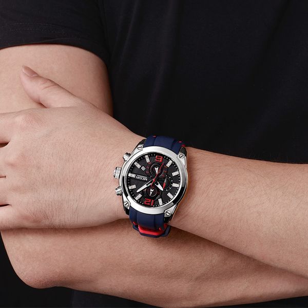 2021 trendy style casual watch multifunctional chronograph calendar sports men's watch 2063, Silver
2021 trendy style casual watch multifunctional chronograph calendar sports men's watch 2063, Silver