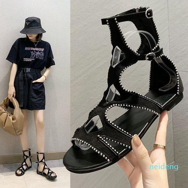 sandals women 2021 summer fashion wild fairy rivet flat bottom hollow roman back zipper 2021, Black
sandals women 2021 summer fashion wild fairy rivet flat bottom hollow roman back zipper 2021, Black