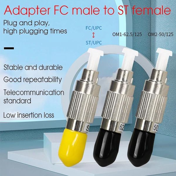 fiber optic equipment fc-st/st-fc optical adapter flange coupler laser tools ,single-mode fc male st female connector
fiber optic equipment fc-st/st-fc optical adapter flange coupler laser tools ,single-mode fc male st female connector
