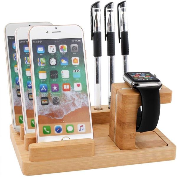 bamboo docking station for watch stand 3 in 1 wooden deskorganizer charging stations multiple devices phone tablet pen cell mounts & hol
bamboo docking station for watch stand 3 in 1 wooden deskorganizer charging stations multiple devices phone tablet pen cell mounts & hol