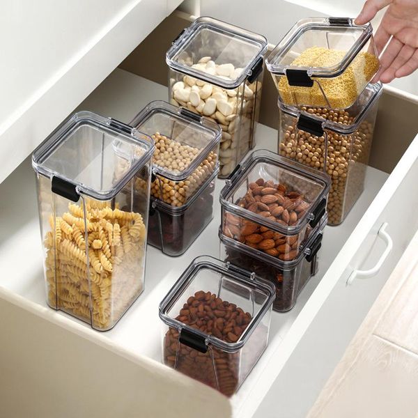 storage bottles & jars kitchen classification tank with buckle transparent jar sealed whole grain box beans and cereals
storage bottles & jars kitchen classification tank with buckle transparent jar sealed whole grain box beans and cereals