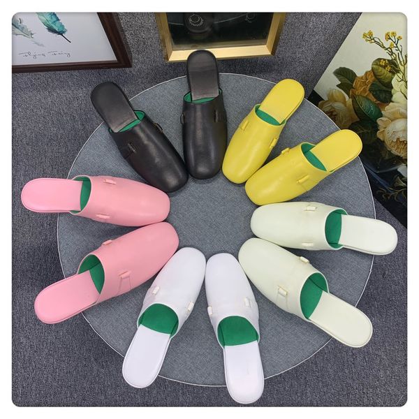 100% leather designer sandals soft lazy women shoes metal buckle beach slippers classic lady slipper large size 35-46, Black
100% leather designer sandals soft lazy women shoes metal buckle beach slippers classic lady slipper large size 35-46, Black