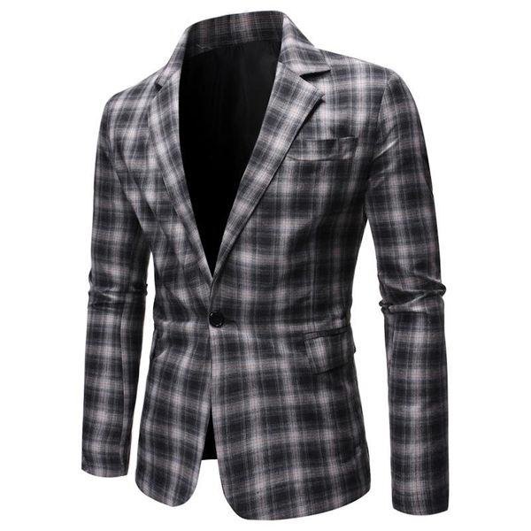 men's suits & blazers 2021 arrivals plaid printed suit slim fit single-breasted men casual costume fashion checked male daily blazer ja, White;black
men's suits & blazers 2021 arrivals plaid printed suit slim fit single-breasted men casual costume fashion checked male daily blazer ja, White;black
