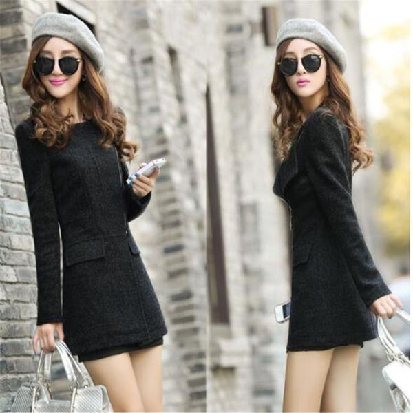 women's jackets 2021 woolen coats cashmere medium outwear o-neck zipper overcoat slim large size female qualities office jacket, Black;brown
women's jackets 2021 woolen coats cashmere medium outwear o-neck zipper overcoat slim large size female qualities office jacket, Black;brown