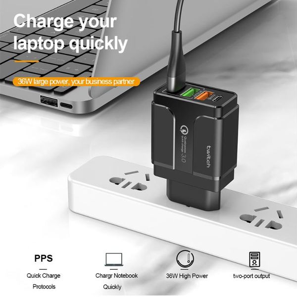 smart power plugs twitch 3 usb + pd travel adapter qc 3.0 quick charging 36w charger type-c fast for phones eu us uk plug
smart power plugs twitch 3 usb + pd travel adapter qc 3.0 quick charging 36w charger type-c fast for phones eu us uk plug