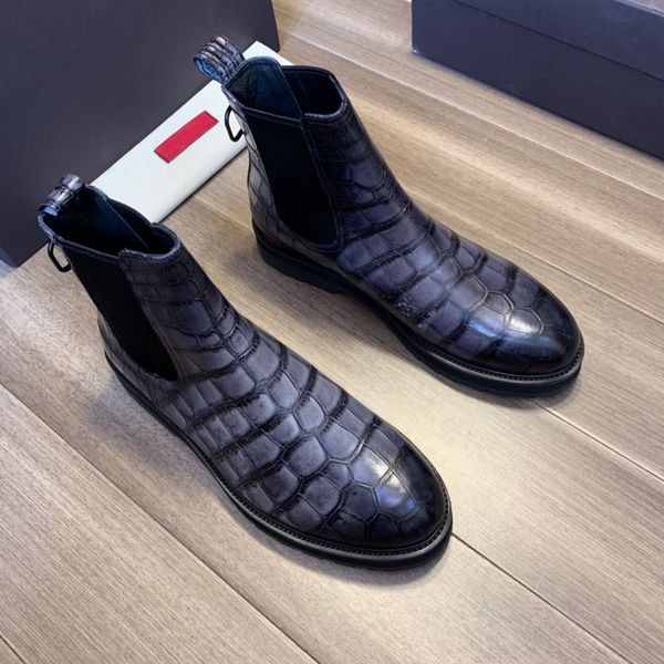 2021 designer men's genuine leather business ankle boots mens brand formal fashion famous party wedding dress shoes size 38-45, Black
2021 designer men's genuine leather business ankle boots mens brand formal fashion famous party wedding dress shoes size 38-45, Black