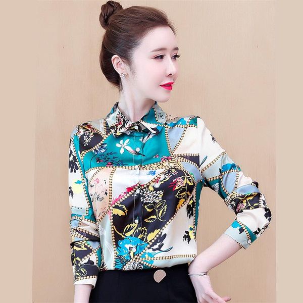 autumn fashion women and blouse long sleeve patchwork print silk shirts casual lady neck clothes blusas mujer women's blouses &, White
autumn fashion women and blouse long sleeve patchwork print silk shirts casual lady neck clothes blusas mujer women's blouses &, White