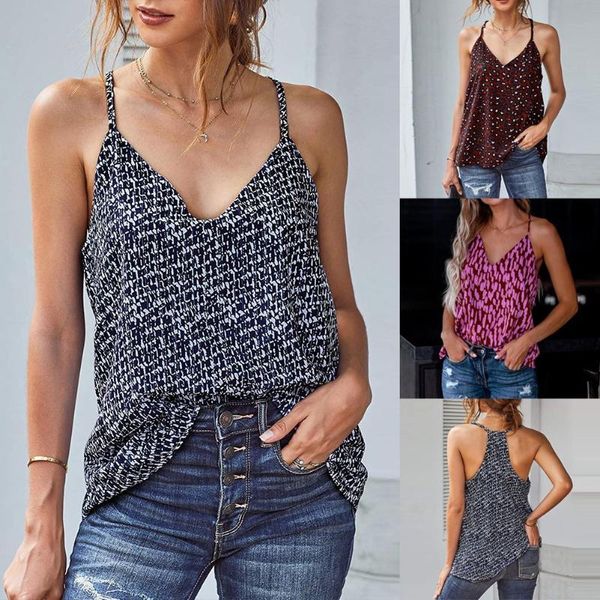 women's t-shirt 2021 summer v neck casual sleeveless vest sling t shirt loose halter fashion streetwear, White
women's t-shirt 2021 summer v neck casual sleeveless vest sling t shirt loose halter fashion streetwear, White