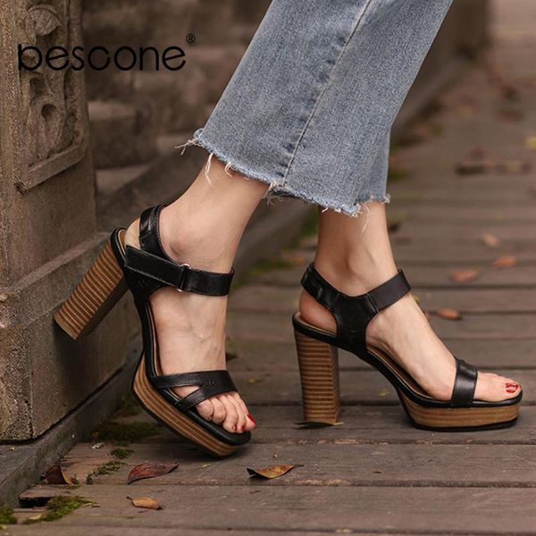 sandals bescone women leisure open toe high heel genuine leather buckle strap all-match summer fashion lady shoes eo117, Black
sandals bescone women leisure open toe high heel genuine leather buckle strap all-match summer fashion lady shoes eo117, Black