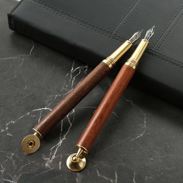 fountain pens brass wood pen business gift 0.5mm 
fountain pens brass wood pen business gift 0.5mm