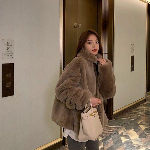 women's fur & faux zoulv autumn coat jacket hairy collarless overcoat fashion furry women fluffy warm long sleeve female outerwear, Black
women's fur & faux zoulv autumn coat jacket hairy collarless overcoat fashion furry women fluffy warm long sleeve female outerwear, Black