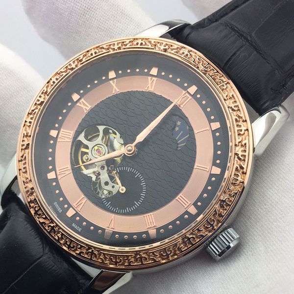 men fully automatic mechanical hollow watch waterproof business mens watches with leather strap, Slivery;brown
men fully automatic mechanical hollow watch waterproof business mens watches with leather strap, Slivery;brown