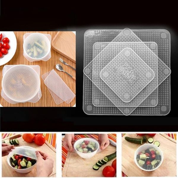 kitchen storage & organization 4pcs silicone transparent sealed vacuum -grade packaging multifunctional preservation p
kitchen storage & organization 4pcs silicone transparent sealed vacuum -grade packaging multifunctional preservation p