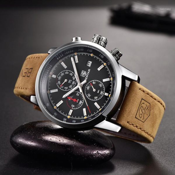 wristwatches benyar men's brand quartz watch military sports waterproof wristwatch fashion casual chronograph montre homme, Slivery;brown
wristwatches benyar men's brand quartz watch military sports waterproof wristwatch fashion casual chronograph montre homme, Slivery;brown
