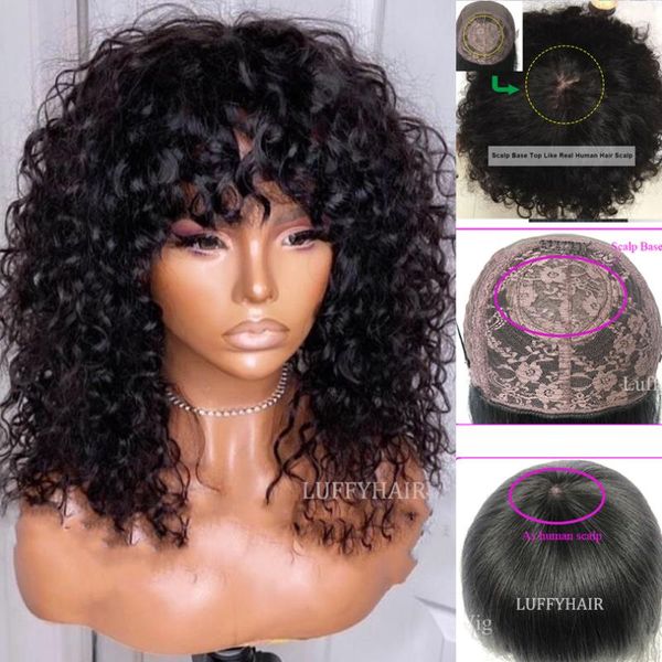 lace wigs water wave scalp human hair with bangs glueless full density 250% brazilian curly machine made wig for women, Black;brown
lace wigs water wave scalp human hair with bangs glueless full density 250% brazilian curly machine made wig for women, Black;brown
