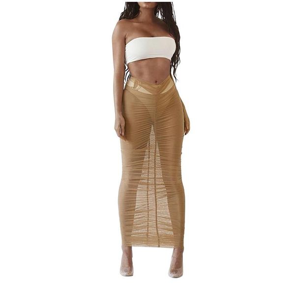 women's blouses & shirts pleated fashion slim perspective mesh beach solid skirt vintage clothes blusas mujer de moda 2021 ropa, White
women's blouses & shirts pleated fashion slim perspective mesh beach solid skirt vintage clothes blusas mujer de moda 2021 ropa, White