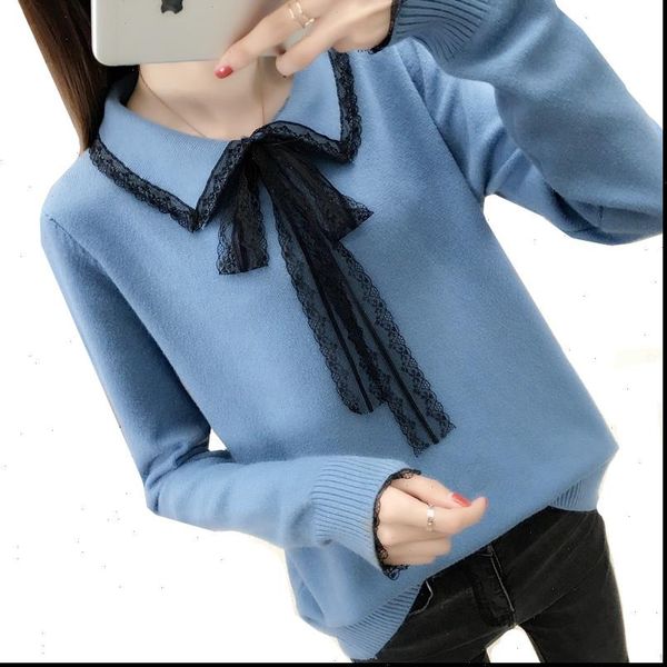 warm short women sweaters pullover autumn winter fashion loose long sleeved soft knit lace collar casual womens sweater, White;black
warm short women sweaters pullover autumn winter fashion loose long sleeved soft knit lace collar casual womens sweater, White;black