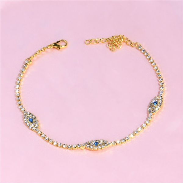 european and american fashion trend golden color anklet demon eyes simple personality geometric retro gift, Red;blue
european and american fashion trend golden color anklet demon eyes simple personality geometric retro gift, Red;blue