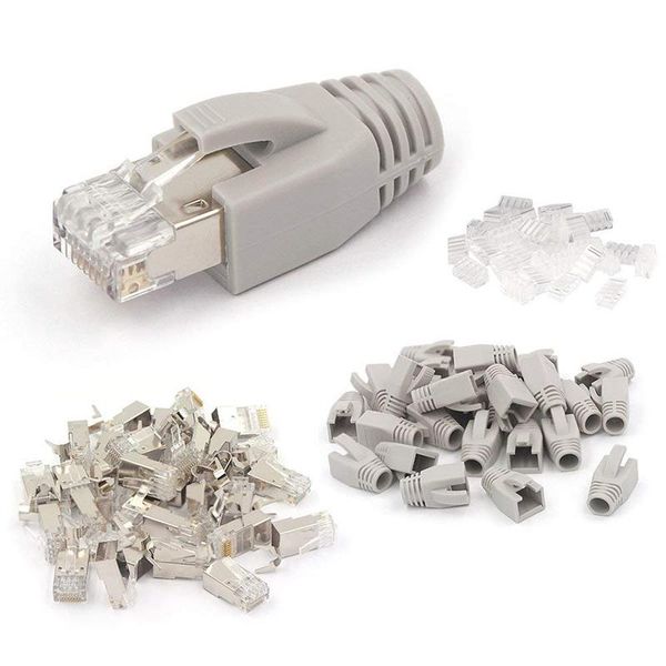 computer cables & connectors 20 pack cat7 shielded rj45 connector cat6a modular plug with load bar and strain relief boots grey 8p8c
computer cables & connectors 20 pack cat7 shielded rj45 connector cat6a modular plug with load bar and strain relief boots grey 8p8c