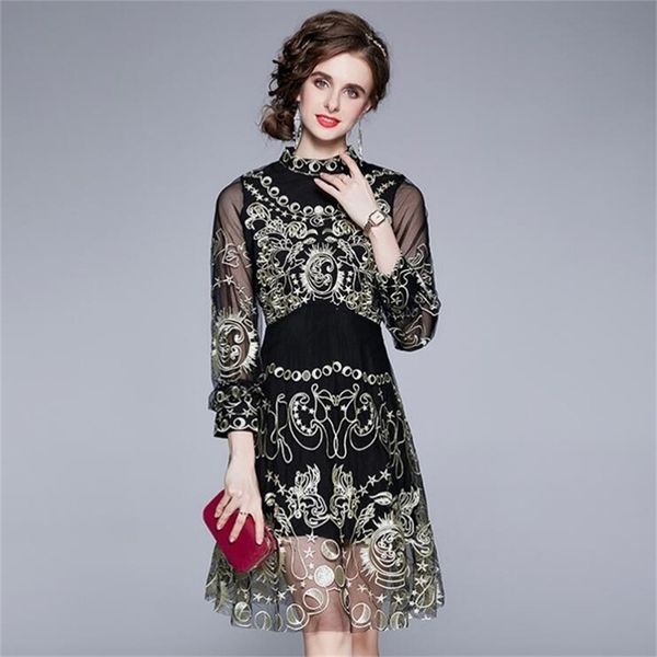 vintage hollow out mesh dresses women see throught black embroidery party mini short dress 210603, Black;gray
vintage hollow out mesh dresses women see throught black embroidery party mini short dress 210603, Black;gray