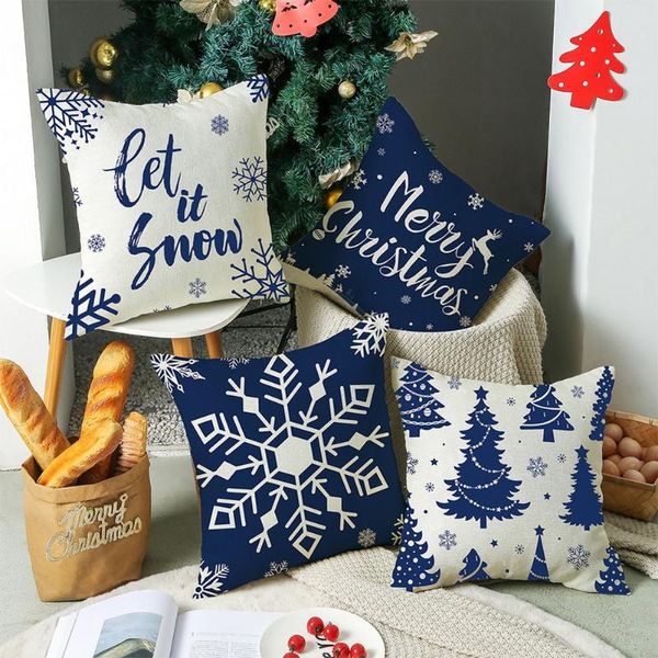 pillow case christmas pillowcase blue elk snowflake linen letter printed sofa throw cushion cover 45x45cm living room home decor
pillow case christmas pillowcase blue elk snowflake linen letter printed sofa throw cushion cover 45x45cm living room home decor
