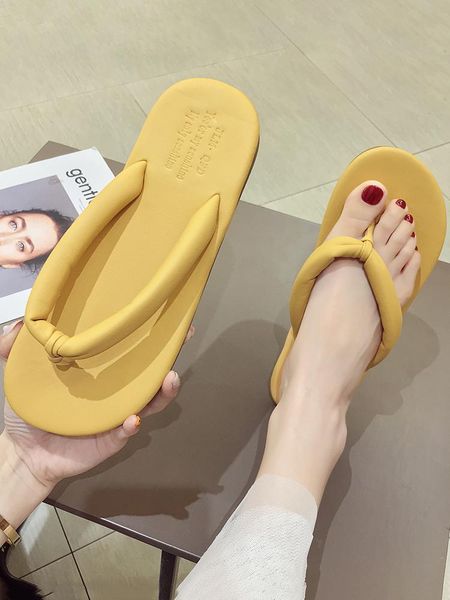 flip-flops ladies slippers 2021 summer cute all-match korean non-slip flat slippers., Black