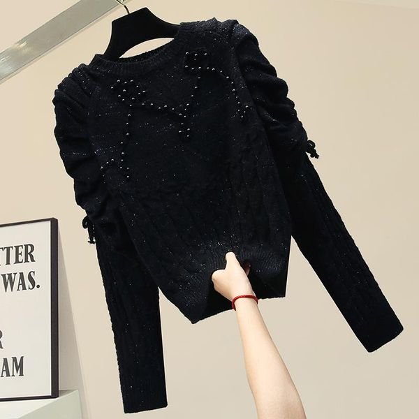 women's sweaters beading pullovers women 2021 spring autumn all-match solid color loose o neck long sleeve knitted for, White;black
women's sweaters beading pullovers women 2021 spring autumn all-match solid color loose o neck long sleeve knitted for, White;black