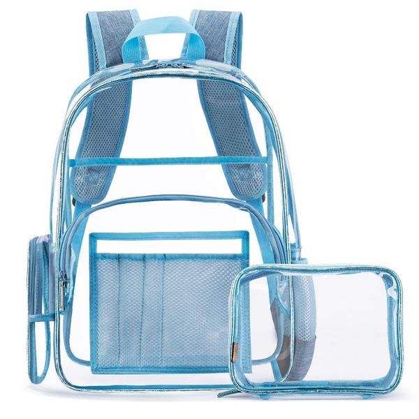 school bags 2021 transparent bag large capacity personalized women's pvc double shoulder waterproof
school bags 2021 transparent bag large capacity personalized women's pvc double shoulder waterproof