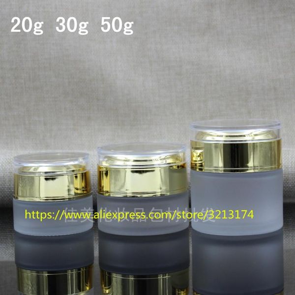 storage bottles & jars 20g 30g 50g clear frosted glass cream jar with shiny gold acrylic lid, cosmetic eye mask facial lotion container
storage bottles & jars 20g 30g 50g clear frosted glass cream jar with shiny gold acrylic lid, cosmetic eye mask facial lotion container