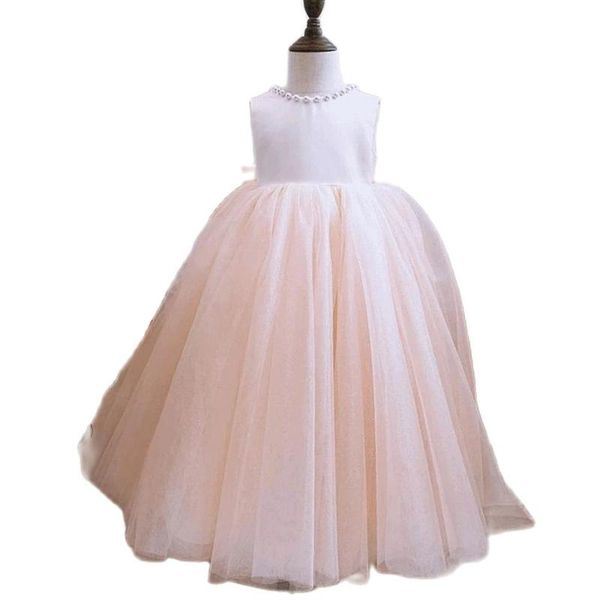 girl's dresses pink a line girl pageant tulle party gown pearl bow flower dress first communion little bride, Red;yellow
girl's dresses pink a line girl pageant tulle party gown pearl bow flower dress first communion little bride, Red;yellow