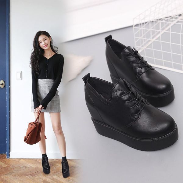 dress shoes wild thick bottom british style small leather 2021 height increase women's spring and autumn casual wedge, Black
dress shoes wild thick bottom british style small leather 2021 height increase women's spring and autumn casual wedge, Black