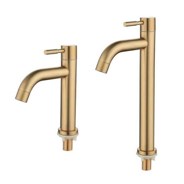 bathroom sink faucets g1/2 brush gold single cold basin faucet sus304 stainless steel material tap home/el fashion
bathroom sink faucets g1/2 brush gold single cold basin faucet sus304 stainless steel material tap home/el fashion