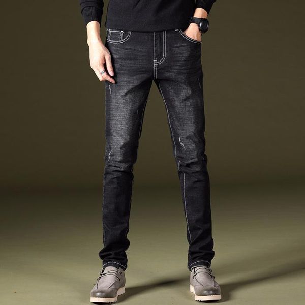 men's fashion trend simple jeans slim version of the elastic denim pants causal trousers, Blue
men's fashion trend simple jeans slim version of the elastic denim pants causal trousers, Blue