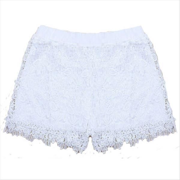 summer lace casual high womens short waisted mini pantalones cortos de mujer, White;black
summer lace casual high womens short waisted mini pantalones cortos de mujer, White;black
