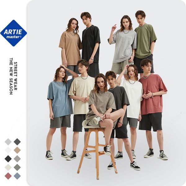men's t shirts artie wear 250g old short sleeve t-shirt loose wash trendy, White;black
men's t shirts artie wear 250g old short sleeve t-shirt loose wash trendy, White;black