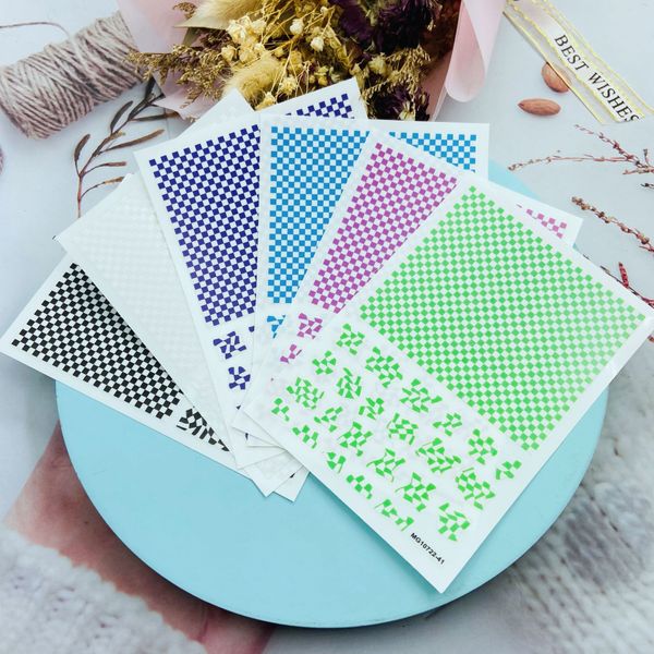 nail art grid decals stickers colorful 3d back glue nails decal sticker self adhesive acrylic tips tool lhq039, Black
nail art grid decals stickers colorful 3d back glue nails decal sticker self adhesive acrylic tips tool lhq039, Black