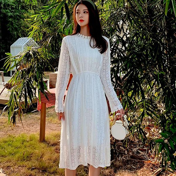 casual dresses lace dress women 2021 cute elegant female tunics mid-calf o-neck plus size s~3xl long sleeve woman white, Black;gray
casual dresses lace dress women 2021 cute elegant female tunics mid-calf o-neck plus size s~3xl long sleeve woman white, Black;gray