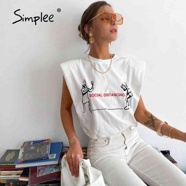 casual letter print shoulder pads t-shirt women high street o neck solid t-shirts summer fashion cotton sleeveless 210414, White
casual letter print shoulder pads t-shirt women high street o neck solid t-shirts summer fashion cotton sleeveless 210414, White