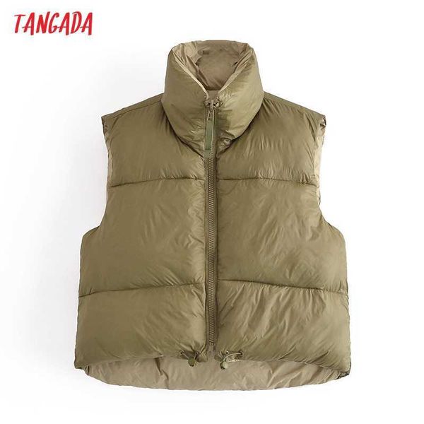 tangada women solid sleeveless crop waistcoat parkas thick zipper pockets female elegant coat qn144 210609, Black;white
tangada women solid sleeveless crop waistcoat parkas thick zipper pockets female elegant coat qn144 210609, Black;white