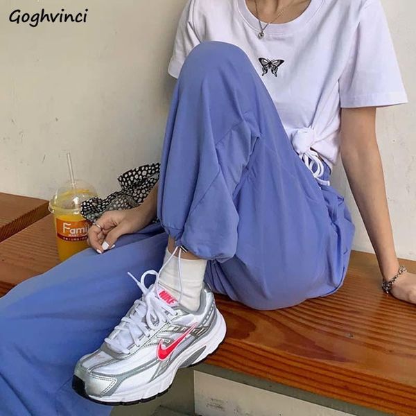 women's pants & capris straight high waist casual women drawstring bundle sweatpants students bodybuilding baggy ankle-length trousers, Black;white
women's pants & capris straight high waist casual women drawstring bundle sweatpants students bodybuilding baggy ankle-length trousers, Black;white