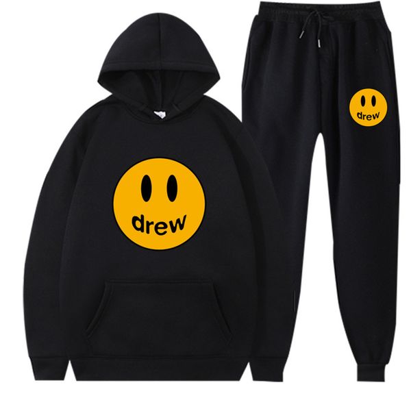 fashion smiley face printed men's plush thickened sports and leisure sweater hoodie set, Black
fashion smiley face printed men's plush thickened sports and leisure sweater hoodie set, Black