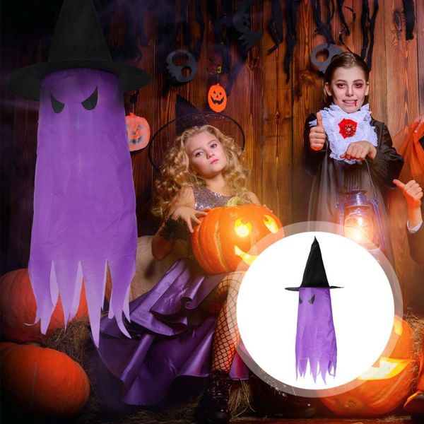party hats 1pc decorative luminous ghost hat festival scene layout prop pendant