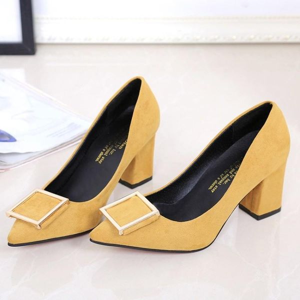 dress shoes spring summer metal square button thick heel high heels shallow mouth pointed woman sandals party women's y21-15, Black
dress shoes spring summer metal square button thick heel high heels shallow mouth pointed woman sandals party women's y21-15, Black