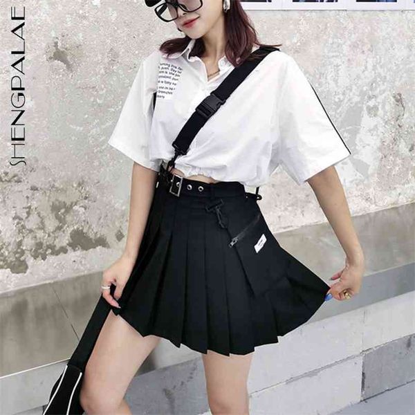 personalized one-shoulder strap with bag skirt women's spring high waist all-match pleated mini 5b4470 210427, Black
personalized one-shoulder strap with bag skirt women's spring high waist all-match pleated mini 5b4470 210427, Black